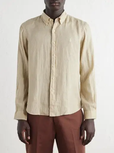 Polo Ralph Lauren Button-Down Logo-Embroidered Linen Shirt - Men | Thumbnail 3 Polo Ralph Lauren Button-Down Logo-Embroidered Linen Shirt - Men | Thumbnail 3