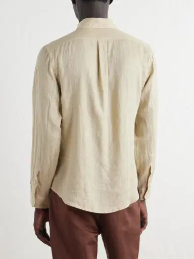 Polo Ralph Lauren Button-Down Logo-Embroidered Linen Shirt - Men | Thumbnail 4 Polo Ralph Lauren Button-Down Logo-Embroidered Linen Shirt - Men | Thumbnail 4