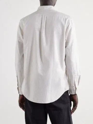 Polo Ralph Lauren Logo-Embroidered Striped Cotton Oxford Shirt - Men | Thumbnail 4 Polo Ralph Lauren Logo-Embroidered Striped Cotton Oxford Shirt - Men | Thumbnail 4