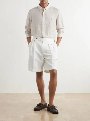 Polo Ralph Lauren Logo-Embroidered Striped Linen Shirt - Men | Thumbnail 2 Polo Ralph Lauren Logo-Embroidered Striped Linen Shirt - Men | Thumbnail 2