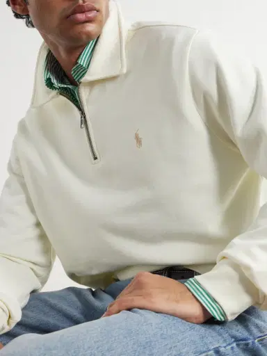 Polo Ralph Lauren Logo-Embroidered Cotton-Jersey Half-Zip Sweatshirt - Men | Thumbnail 5 Polo Ralph Lauren Logo-Embroidered Cotton-Jersey Half-Zip Sweatshirt - Men | Thumbnail 5