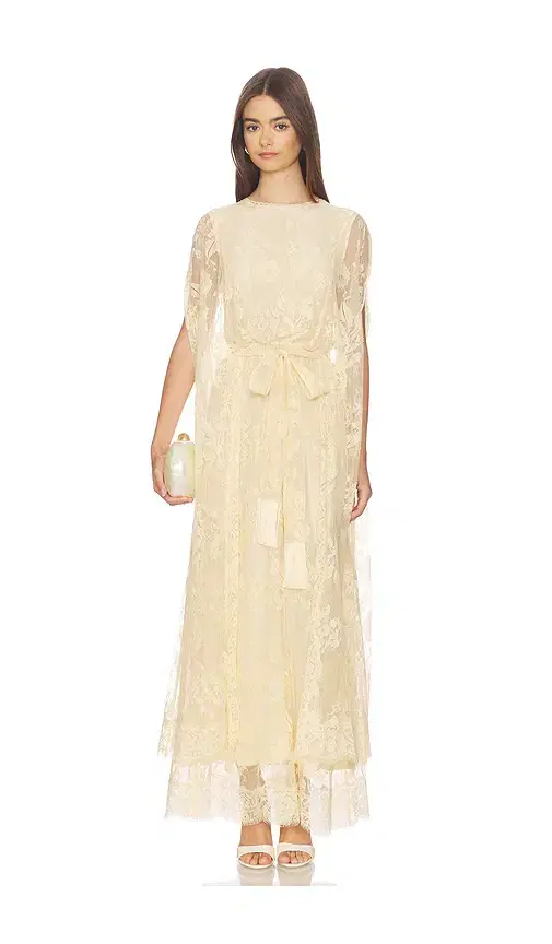 Valiant Lace Caped Maxi Dress Valiant Lace Caped Maxi Dress