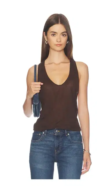 EB Denim Valley Sheer Racer Tank | Thumbnail 2 EB Denim Valley Sheer Racer Tank | Thumbnail 2