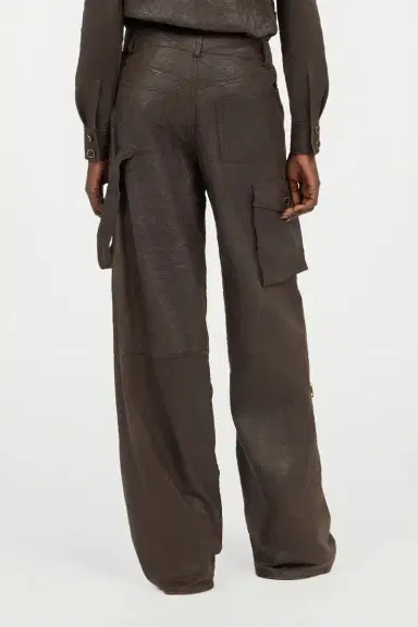 Roberto Cavalli Dark Brown Genuine Leather Pants | Thumbnail 3 Roberto Cavalli Dark Brown Genuine Leather Pants | Thumbnail 3