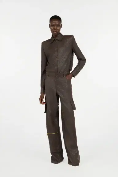 Roberto Cavalli Dark Brown Genuine Leather Pants | Thumbnail 6 Roberto Cavalli Dark Brown Genuine Leather Pants | Thumbnail 6