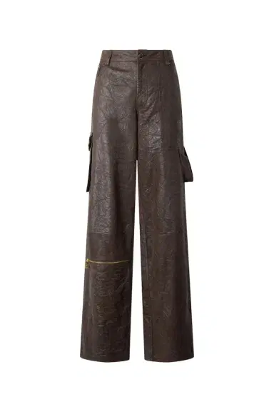 Roberto Cavalli Dark Brown Genuine Leather Pants | Thumbnail 1 Roberto Cavalli Dark Brown Genuine Leather Pants | Thumbnail 1