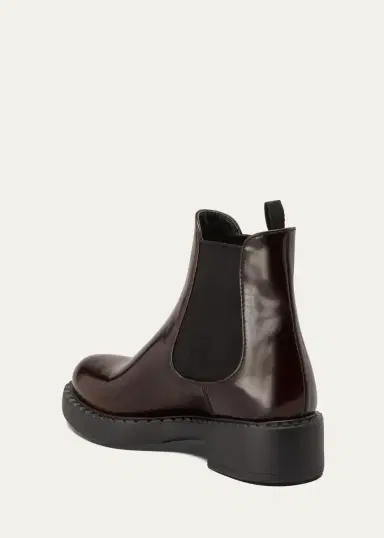 Prada Leather Chelsea Pull-On Booties | Thumbnail 2 Prada Leather Chelsea Pull-On Booties | Thumbnail 2