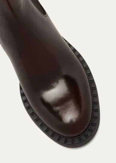 Prada Leather Chelsea Pull-On Booties | Thumbnail 3 Prada Leather Chelsea Pull-On Booties | Thumbnail 3