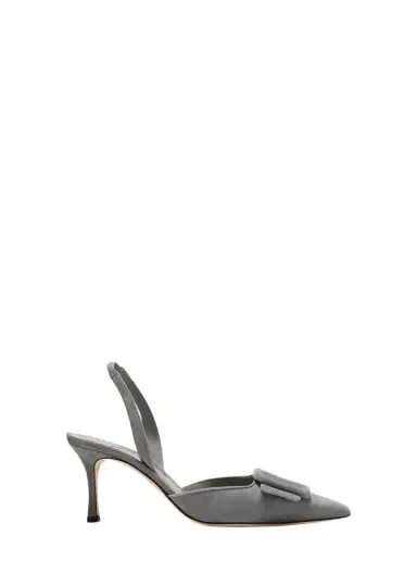 Manolo Blahnik Maysli Suede Buckle Halter Pumps | Thumbnail 1 Manolo Blahnik Maysli Suede Buckle Halter Pumps | Thumbnail 1