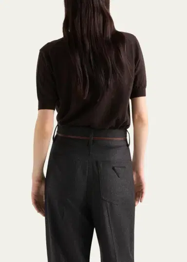 Prada Turtleneck Superfine Cashmere Short-Sleeve Sweater | Thumbnail 6 Prada Turtleneck Superfine Cashmere Short-Sleeve Sweater | Thumbnail 6