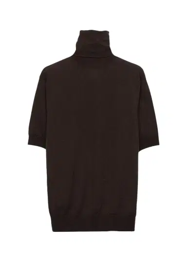 Prada Turtleneck Superfine Cashmere Short-Sleeve Sweater | Thumbnail 1 Prada Turtleneck Superfine Cashmere Short-Sleeve Sweater | Thumbnail 1