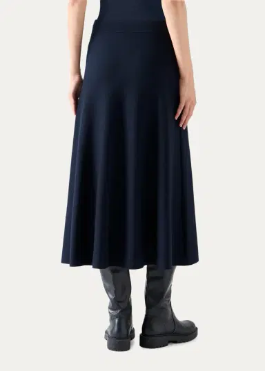 Akris punto Stretch-Wool A-Line Midi Skirt | Thumbnail 3 Akris punto Stretch-Wool A-Line Midi Skirt | Thumbnail 3