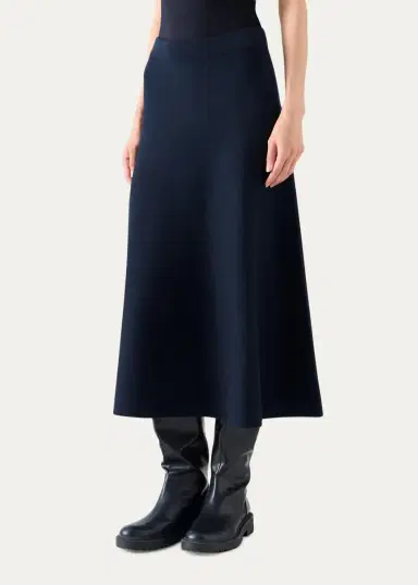 Akris punto Stretch-Wool A-Line Midi Skirt | Thumbnail 4 Akris punto Stretch-Wool A-Line Midi Skirt | Thumbnail 4