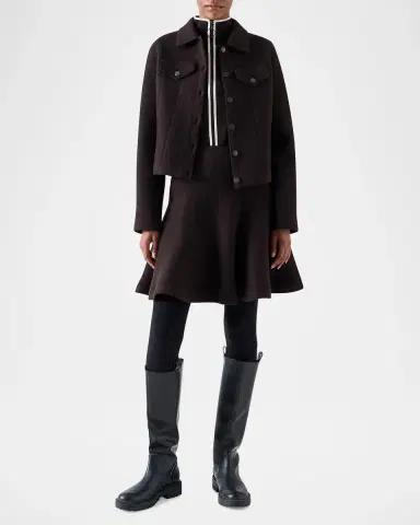 Akris punto Boiled Wool Single-Breasted Jacket | Thumbnail 2 Akris punto Boiled Wool Single-Breasted Jacket | Thumbnail 2