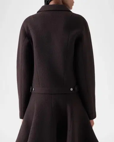 Akris punto Boiled Wool Single-Breasted Jacket | Thumbnail 3 Akris punto Boiled Wool Single-Breasted Jacket | Thumbnail 3
