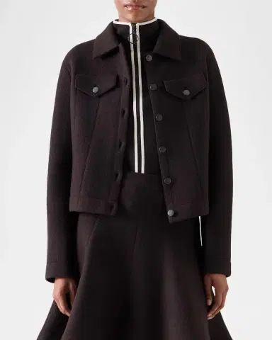 Akris punto Boiled Wool Single-Breasted Jacket | Thumbnail 4 Akris punto Boiled Wool Single-Breasted Jacket | Thumbnail 4