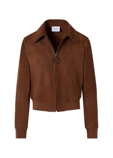 Akris punto Suede Bomber Short Jacket | Thumbnail 1 Akris punto Suede Bomber Short Jacket | Thumbnail 1