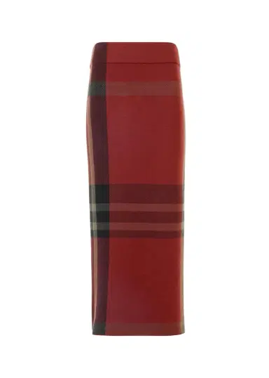 Akris punto Jacquard-Check Stretch-Modal Midi Skirt | Thumbnail 1 Akris punto Jacquard-Check Stretch-Modal Midi Skirt | Thumbnail 1