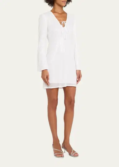 Toccin Raine Sequined Flared-Sleeve Mini Dress Coverup | Thumbnail 4 Toccin Raine Sequined Flared-Sleeve Mini Dress Coverup | Thumbnail 4
