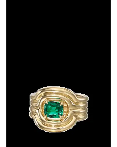 Melissa Kaye 18K Rocky Rae Pinky Ring with Emerald | Thumbnail 2 Melissa Kaye 18K Rocky Rae Pinky Ring with Emerald | Thumbnail 2