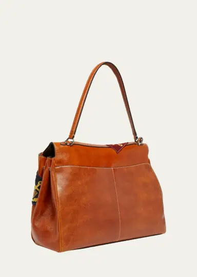 Balenciaga Men's Rodeo Multi-Patch Leather Top-Handle Bag | Thumbnail 3 Balenciaga Men's Rodeo Multi-Patch Leather Top-Handle Bag | Thumbnail 3