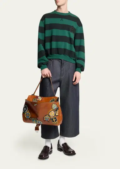Balenciaga Men's Rodeo Multi-Patch Leather Top-Handle Bag | Thumbnail 5 Balenciaga Men's Rodeo Multi-Patch Leather Top-Handle Bag | Thumbnail 5