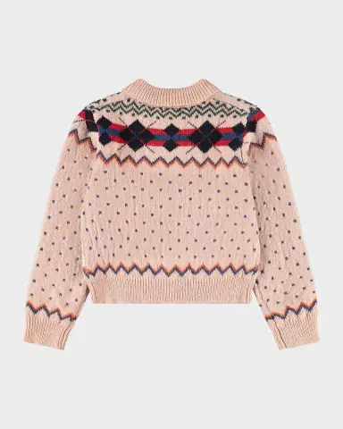 Molo Kid's Galaxy Fair Isle Cardigan Sweater, Size 2-6 | Thumbnail 3 Molo Kid's Galaxy Fair Isle Cardigan Sweater, Size 2-6 | Thumbnail 3