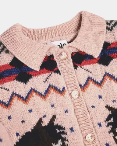 Molo Kid's Galaxy Fair Isle Cardigan Sweater, Size 2-6 | Thumbnail 4 Molo Kid's Galaxy Fair Isle Cardigan Sweater, Size 2-6 | Thumbnail 4