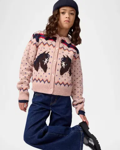 Molo Kid's Galaxy Fair Isle Cardigan Sweater, Size 2-6 | Thumbnail 5 Molo Kid's Galaxy Fair Isle Cardigan Sweater, Size 2-6 | Thumbnail 5
