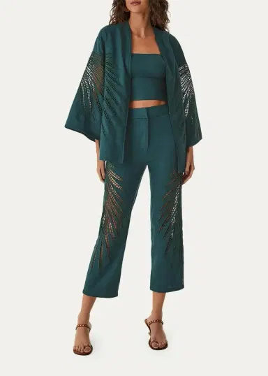 Vix Danna Eyelet Embroidered Kimono Coverup | Thumbnail 2 Vix Danna Eyelet Embroidered Kimono Coverup | Thumbnail 2