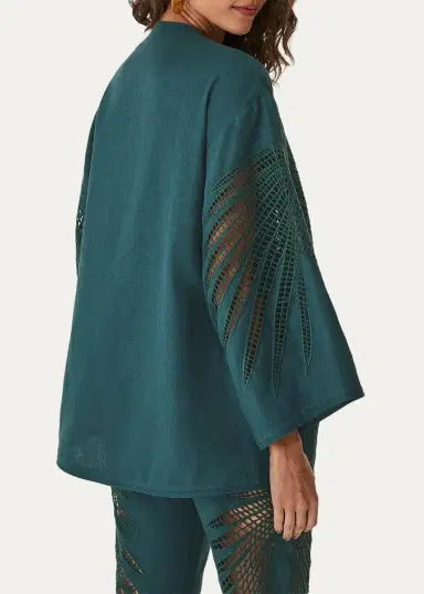 Vix Danna Eyelet Embroidered Kimono Coverup | Thumbnail 3 Vix Danna Eyelet Embroidered Kimono Coverup | Thumbnail 3
