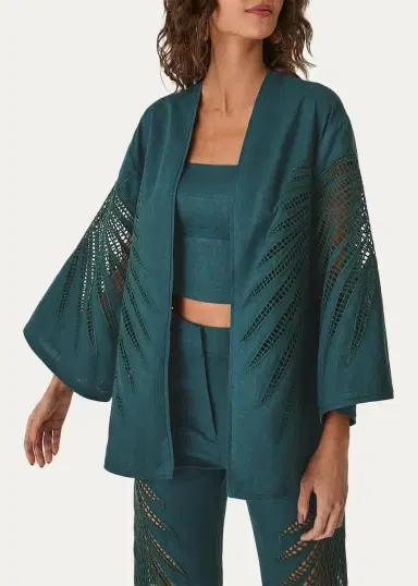 Vix Danna Eyelet Embroidered Kimono Coverup | Thumbnail 4 Vix Danna Eyelet Embroidered Kimono Coverup | Thumbnail 4