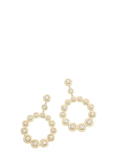 Jamie Wolf 18K Yellow and White Gold Circular Diamond Earrings | Thumbnail 1 Jamie Wolf 18K Yellow and White Gold Circular Diamond Earrings | Thumbnail 1
