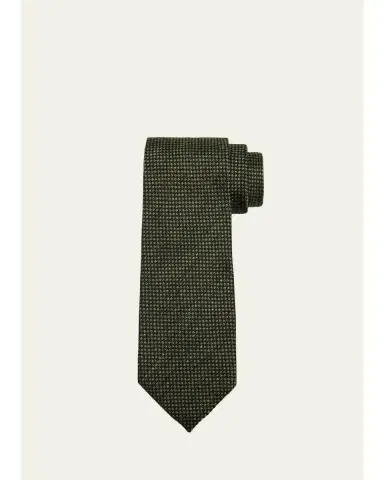 Tom Ford Men's Micro-Geometric Woven Silk Tie | Thumbnail 3 Tom Ford Men's Micro-Geometric Woven Silk Tie | Thumbnail 3