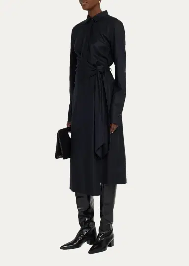 Lafayette 148 New York Wool Wrap Midi Shirtdress | Thumbnail 4 Lafayette 148 New York Wool Wrap Midi Shirtdress | Thumbnail 4