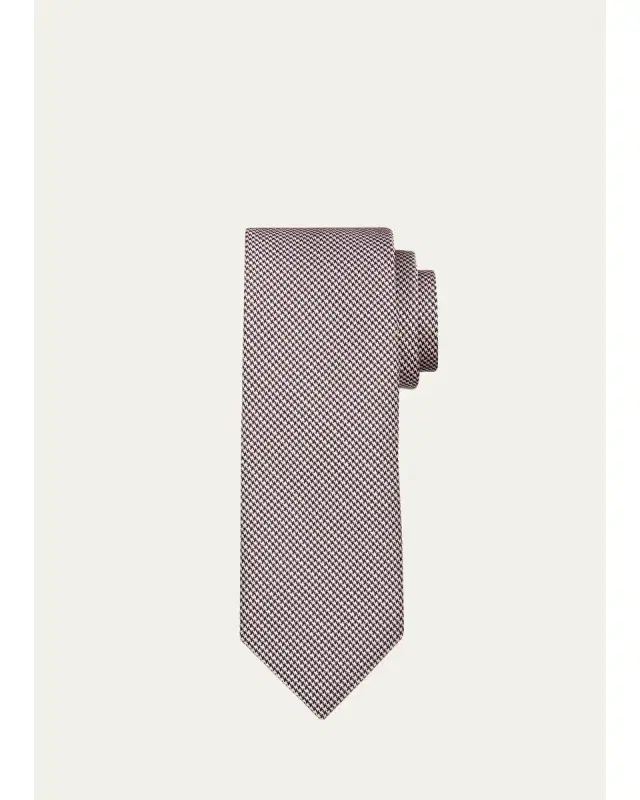 Men's Micro-Houndstooth Silk Tie Men's Micro-Houndstooth Silk Tie