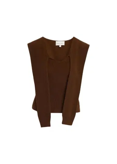 Cara Cara Ember Fitted V-Neck Combo Top | Thumbnail 1 Cara Cara Ember Fitted V-Neck Combo Top | Thumbnail 1