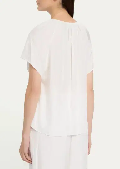 Theory Draped Front-Tie Blouse | Thumbnail 3 Theory Draped Front-Tie Blouse | Thumbnail 3