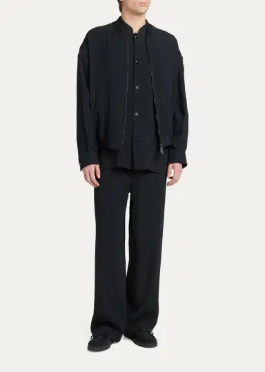 Giorgio Armani Men's Wool-Blend Slim-Fit Trousers | Thumbnail 2 Giorgio Armani Men's Wool-Blend Slim-Fit Trousers | Thumbnail 2