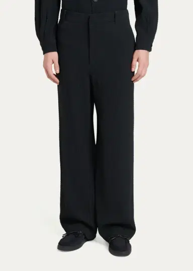 Giorgio Armani Men's Wool-Blend Slim-Fit Trousers | Thumbnail 4 Giorgio Armani Men's Wool-Blend Slim-Fit Trousers | Thumbnail 4