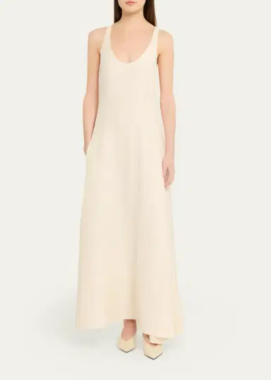 Toteme Scoop-Neck Sable Maxi Dress | Thumbnail 2 Toteme Scoop-Neck Sable Maxi Dress | Thumbnail 2