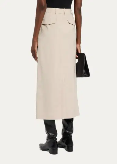 Lafayette 148 New York Stretch Wool Column Trouser Midi Skirt | Thumbnail 3 Lafayette 148 New York Stretch Wool Column Trouser Midi Skirt | Thumbnail 3