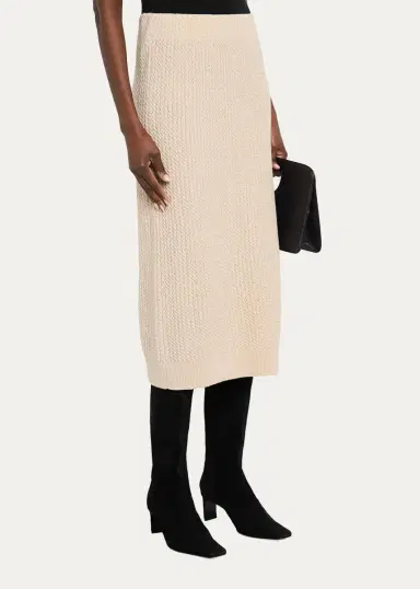 Lafayette 148 New York Cable-Knit Cashmere Midi Skirt | Thumbnail 4 Lafayette 148 New York Cable-Knit Cashmere Midi Skirt | Thumbnail 4