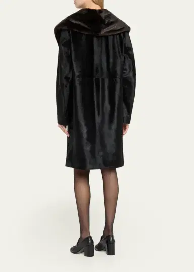 Loulou de Saison Lotta Oversized Calf Hair and Suede Coat | Thumbnail 3 Loulou de Saison Lotta Oversized Calf Hair and Suede Coat | Thumbnail 3