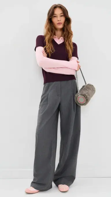 Sandy Liang ottie Sweater Burgundy | Thumbnail 5 Sandy Liang ottie Sweater Burgundy | Thumbnail 5