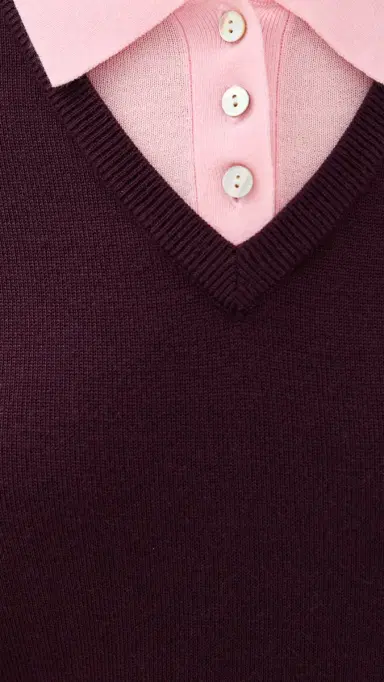 Sandy Liang ottie Sweater Burgundy | Thumbnail 6 Sandy Liang ottie Sweater Burgundy | Thumbnail 6