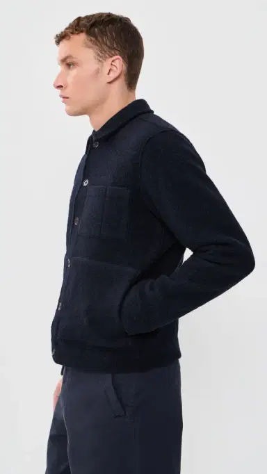 UNIVERSAL WORKS Wool Fleece Uniform Jacket Navy | Thumbnail 4 UNIVERSAL WORKS Wool Fleece Uniform Jacket Navy | Thumbnail 4