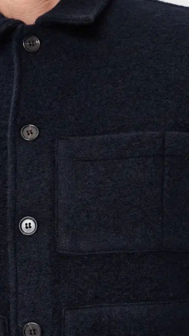 UNIVERSAL WORKS Wool Fleece Uniform Jacket Navy | Thumbnail 6 UNIVERSAL WORKS Wool Fleece Uniform Jacket Navy | Thumbnail 6