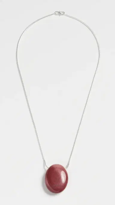 LIÉ STUDIO The Julia Necklace Silver Red Mookiate One Size | Thumbnail 2 LIÉ STUDIO The Julia Necklace Silver Red Mookiate One Size | Thumbnail 2
