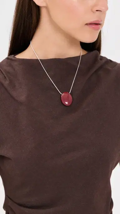 LIÉ STUDIO The Julia Necklace Silver Red Mookiate One Size | Thumbnail 3 LIÉ STUDIO The Julia Necklace Silver Red Mookiate One Size | Thumbnail 3